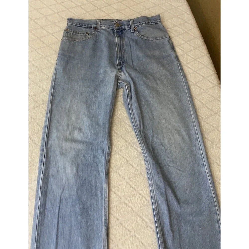 Vintage Levi’s 505 Light Blue Straight Leg Jeans Men’s Size 34W 34L